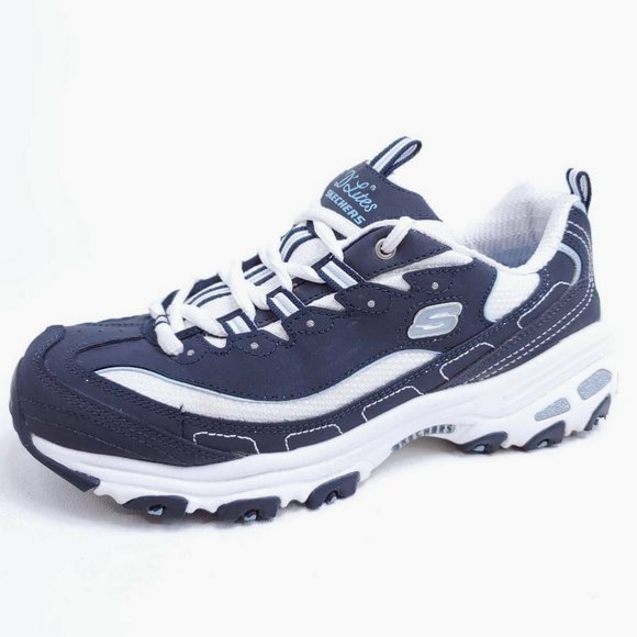 skechers d'lites womens blue